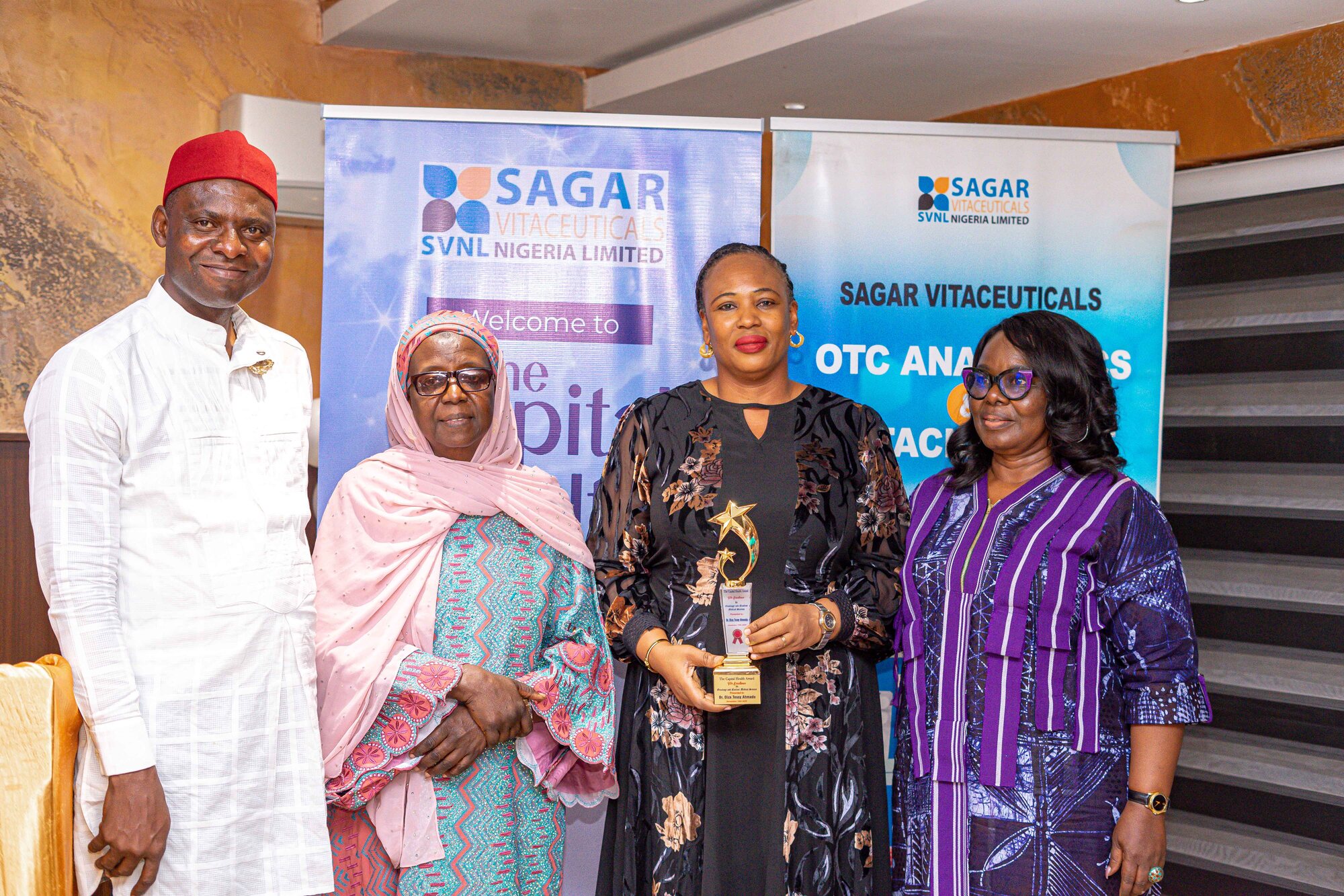 An award presentation at the inaugural Capital Health Awards